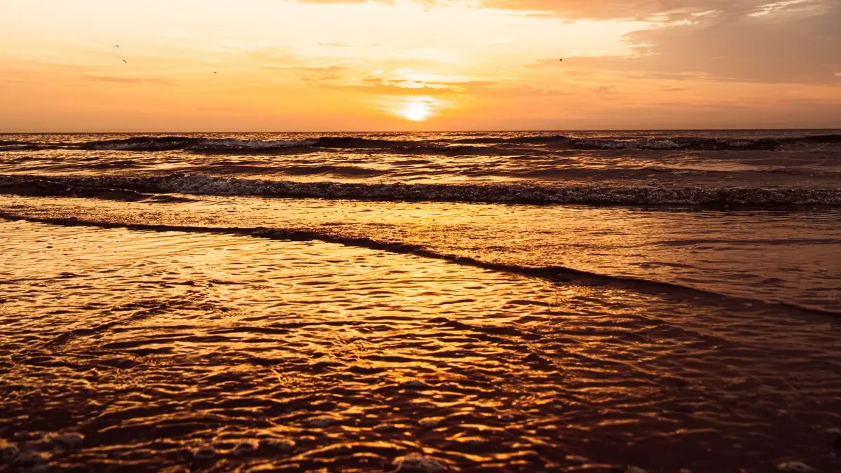 Noordzeekust bij Middelkerke in West-Vlaanderen